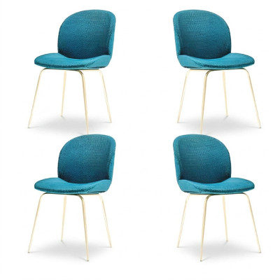 Padded dining room chairs set of 4 chair group fabric design