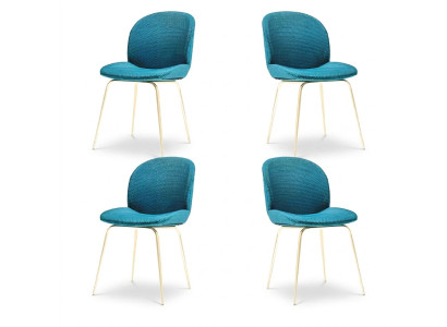 Padded dining room chairs set of 4 chair group fabric design