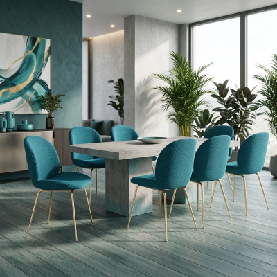 Green chairs 6x luxury modern dining room chair chairs seat modern wood