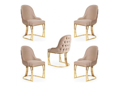 Dining room textile gastro chair design set 4x armchair fabric upholstered chairs