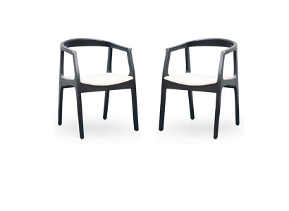 Set of 2 solid wood fabric chairs group design chairs dining living room