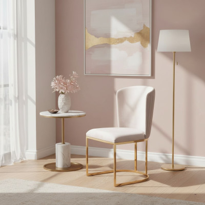 Chair 4x Chair Group Set Living Dining Room Suite Style Textile Modern