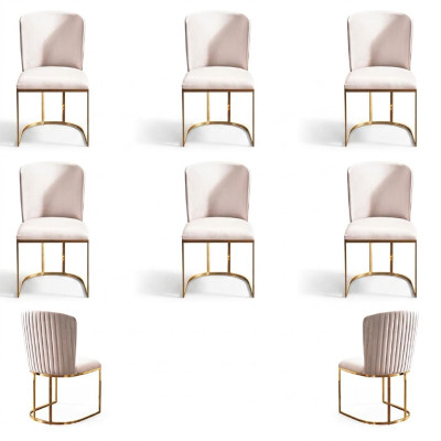 Dining room chair designer chairs new set 6x fabric solid wood chair