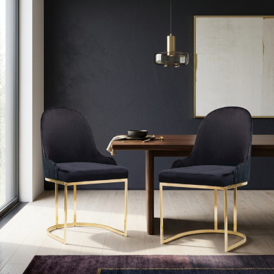 Dining room furniture set 2x chair luxury new blue elegant modern chair wood