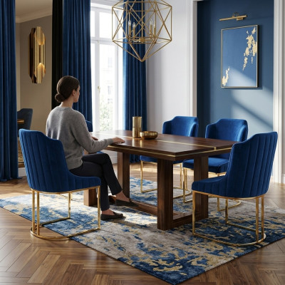 Dining chair room set seating suite 4x chairs modern upholstery design new