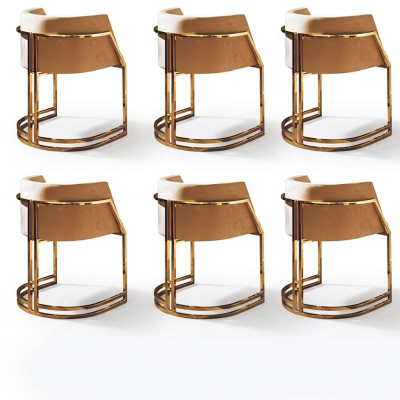 Kitchen Chairs Elegant Dining Room Fabric Set of 6 Chair Design Metal Textile