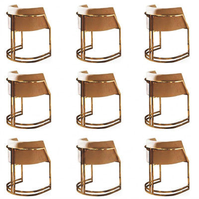 Design chair textile armchair upholstered chairs set of 8x for dining room restaurant.