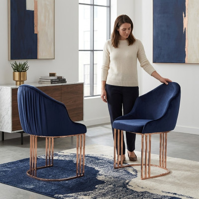 Dining Room 1x Chair Chairs Upholstery Textile Modern Designer Backrest Seat