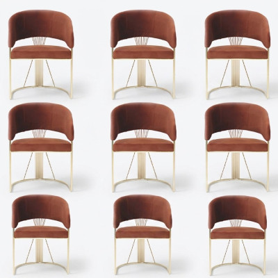 Dining set 8 fabric chairs upholstered chair set group chairs