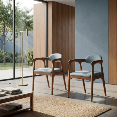 Designer chair set dining room upholstered seat chairs complete set.