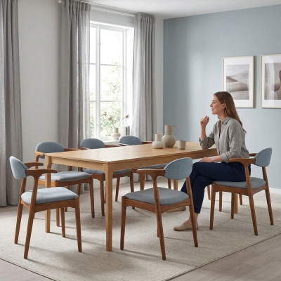 Complete suit group chair set 8-piece dining room chair set