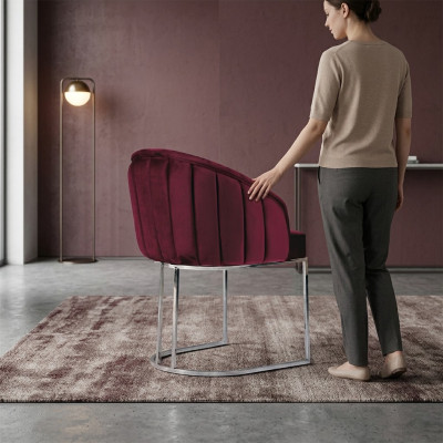 Modern armchair chair 1x dining room TV lounge upholstered chair textile