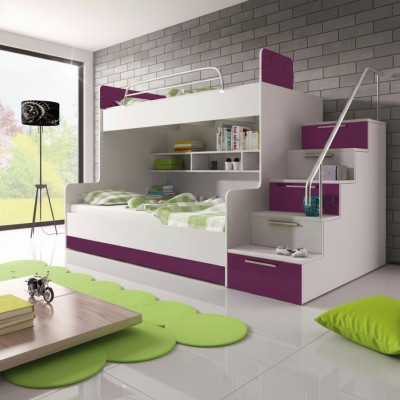 Lila bunk bed children's room beds loft bed high gloss furniture
