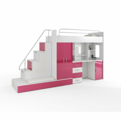 Loft beds bunk bed loft bed blue children's room beds bunk pink bed new