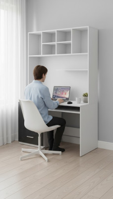 Desk Black Table Office Children's Room Youth Room Tables New High Gloss