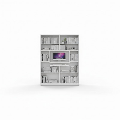 Corner cabinet shelf bookcase wooden cabinet for children's room youth room white
