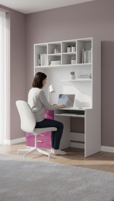 Desk High Gloss Purple Table Office Children's Room Youth Room Tables New