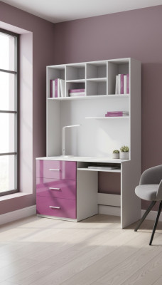 Desk High Gloss Purple Table Office Children's Room Youth Room Tables New