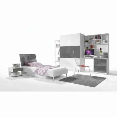 Bedroom Modern Wardrobe Bed Nightstand Table 5-piece Youth Children