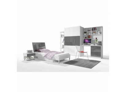 Bedroom Modern Wardrobe Bed Nightstand Table 5-piece Youth Children
