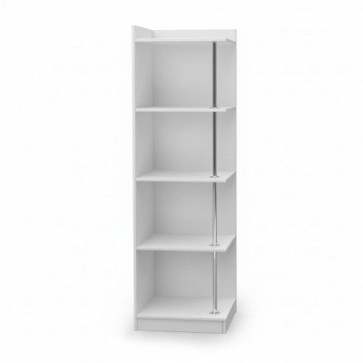 Regal Bookshelf Corner Cabinet Wardrobe Wood for Children's Room Youth Room White