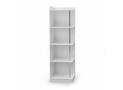 Regal Bookshelf Corner Cabinet Wardrobe Wood for Children's Room Youth Room White
