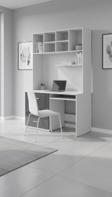 Desk High Gloss Grey Table Office Children's Room Teen's Room Tables New