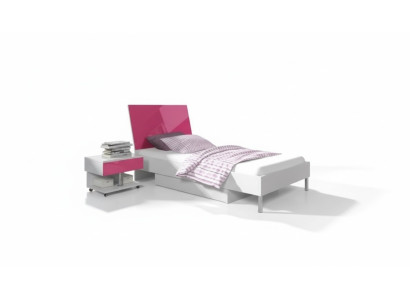 Bed + Nightstand Children's Room Bedroom Furniture Beds 2-Piece Set Pink
