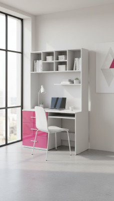 High Gloss Pink Desk Children's Room Teen Room Girls' Desks New