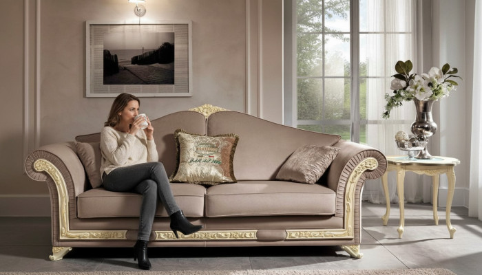 Sofa 3 Seater Luxury Furniture Living Room Three-Seater Classic Italian Design