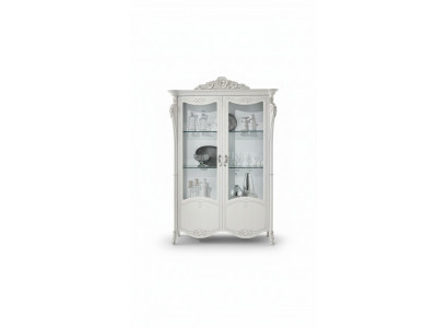 Display cabinet white glass cabinet design classic cabinet luxury wood furniture showcases new