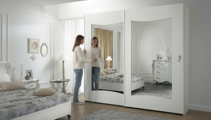 Wardrobe White Luxury Furniture Italian Design Bedroom Closet
