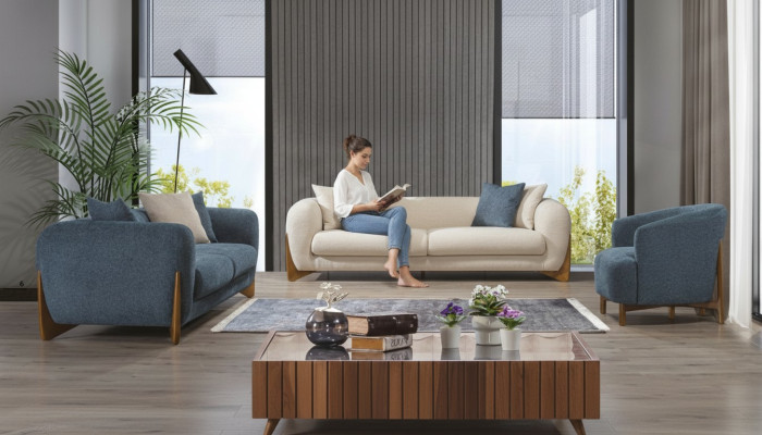 Italian style furniture sofa set 3+3+1 seater