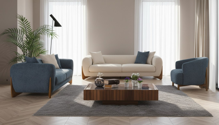 Italian style furniture sofa set 3+3+1 seater