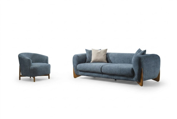 Living Room Classic Sofa Set 3-Seater Italian Style Armchair New 2-Piece Set.