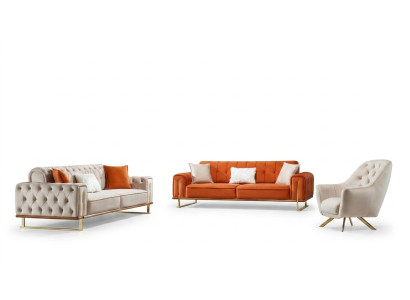 Luxury Furniture US Style Chesterfield Sofa Set Couch Multicolored Sofa