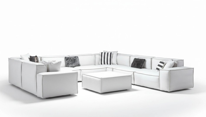 Corner sofa U-shape white living landscape couch upholstery corner set corner set sofa