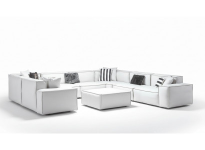Corner sofa U-shape white living landscape couch upholstery corner set corner set sofa
