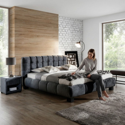 Bed Grey Bedroom Furniture Textile Design 160x200cm Beds Velvet