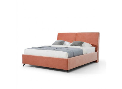 Bed Pink Bedroom Wood Furniture Textile Hotel Beds Art Deco Style