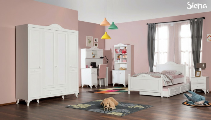 Wardrobe Cabinet Classic Cabinets Furniture Wood for Bedroom White New