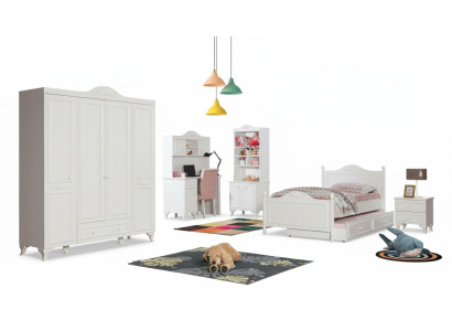 Wardrobe Cabinet Classic Cabinets Furniture Wood for Bedroom White New