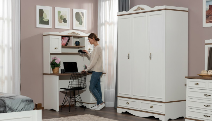 Desk White Children's Room Teen Room Luxury Design Tables Modern New