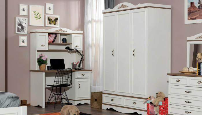 Desk White Children's Room Teen Room Luxury Design Tables Modern New