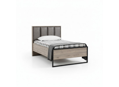 Loft Design Beds Bedroom Bed Wood with Upholstered Headboard Bed Frame New