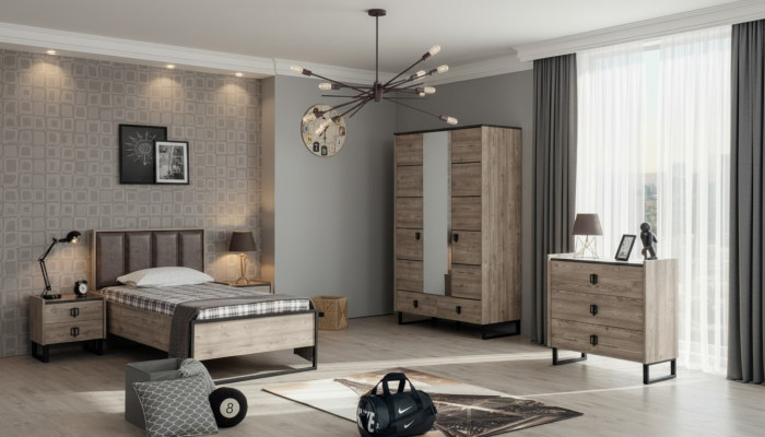 Children's room set: children's bed, nightstand, wardrobe, dresser, bedroom, new.