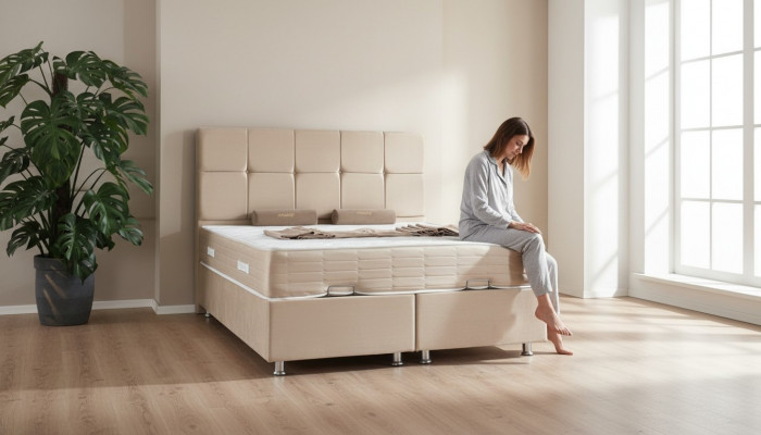Luxury Box Spring Bed Double Beds Bedroom Furniture 120x200cm