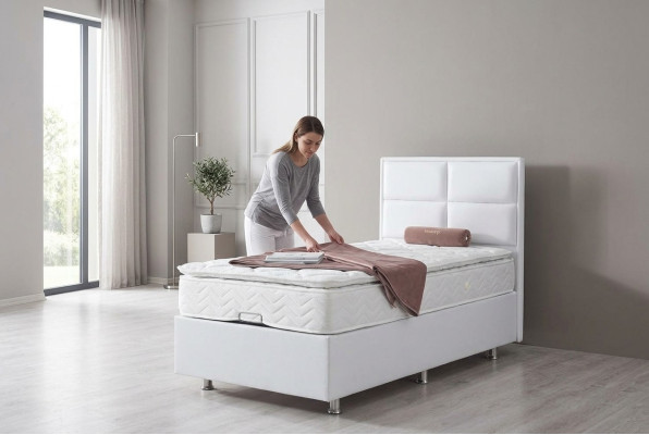Box spring bed single beds furniture beds 120x200cm with double mattress