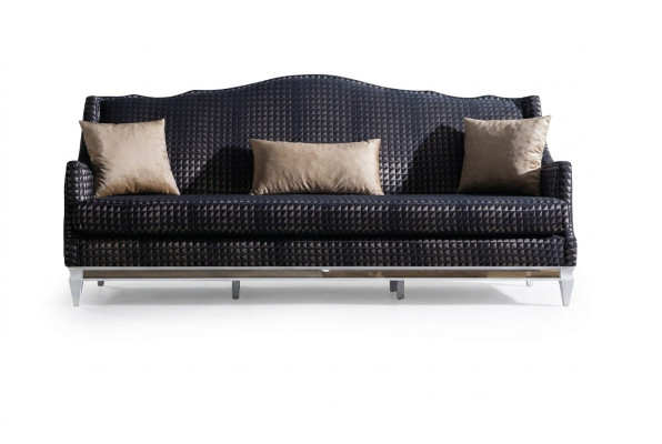 Designer sofa, 3-seater, living room sofas, gray couches, luxury textile sofas, new.