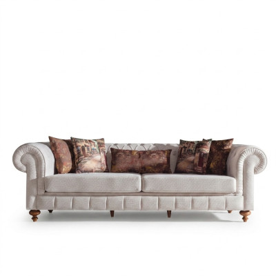 Sofas Fabric Modern Sofa3 Seater Three-Seater Couches Design Couch Upholstery Beige